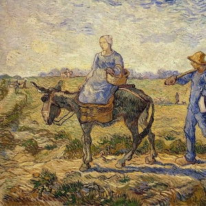 149. Ван Гог - Утро и крестьяне, идущие работать