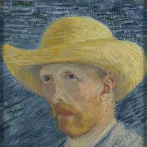 8. Ван Гог - Автопортрет в соломенной шляпе