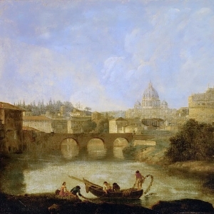 Верне Клод Жозеф - Замок Сант Анджело и собор св Петра в Риме