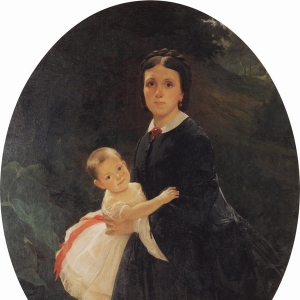 Портрет Шестовой с дочерью