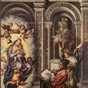 Ян Госсарт - Св. Лука, рисующий Мадонну, 1520-25