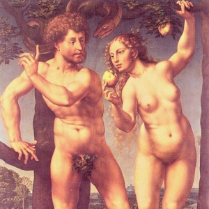 Ян Госсарт - Адам и Ева в раю, 1525