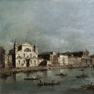 Франческо Гварди - Большой канал в районе церкви Св. Лючии и босоногих