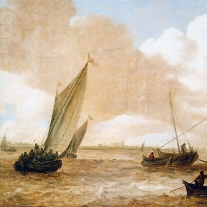 Ян ван Гойен - Лодки на реке