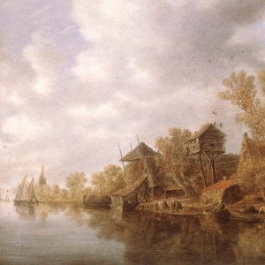 Ян ван Гойен - Деревня у реки