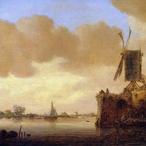 Ян ван Гойен - Пейзаж с рекой