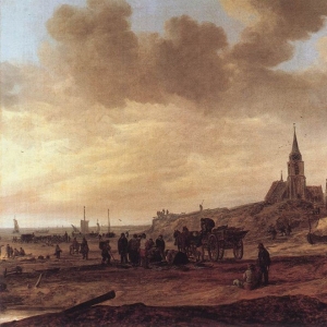 Ян ван Гойен - Берег у Схевенингена