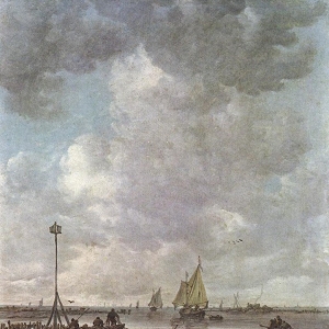 Ян ван Гойен - Морской пейзаж с рыбаками