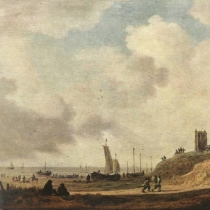 Ян ван Гойен - Берег моря у Схевенингена