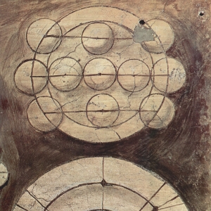 Фриз с циклом фресок в технике гризайль, Свободные искусства и механические искусства, Фреска Арифметика, 1500-10