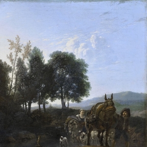 Дюжарден Карел - Морда тяглового мула на фоне пейзажа