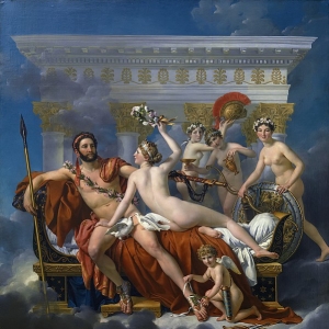 Давид Жак Луи - Марс, обезоруживаемый Венерой и тремя грациями