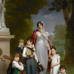 Луиза-Антуанетта Схоластика де Геэнёк (1782-1856), мадам Маршал Ланн, герцогиня де Монтебелло, со своими детьми