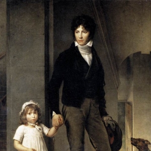 Франсуа Жан Батист Исабей - миниатюрист со своей дочерью