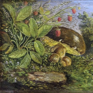123. Ханс Зацка – Поляна с белыми грибами и земляникой