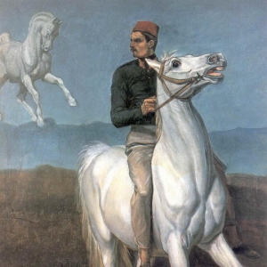 Французский солдат на белом коне