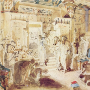 Фараон просит Моисея и Аарона вывести еврейский народ из Египта