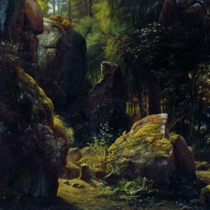 Каменев Лев - Скалистый вид в лесу