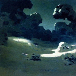 149. Куинджи Архип – Пятна лунного света в лесу. Зима. 1898-1908