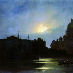 27. Куинджи Архип – Вид Исаакиевского собора при лунном освещении. 1869