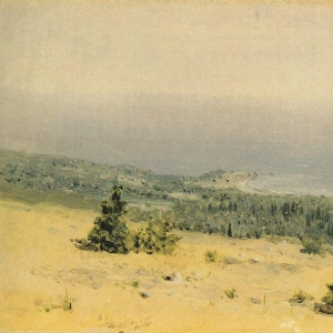 28. Куинджи Архип – Вид на берег и море с гор. Крым. 1880-е