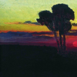 54. Куинджи Архип – Закат с деревьями. 1876-1890