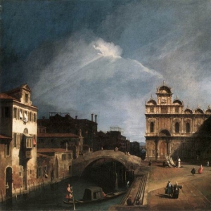 Каналетто Антонио - Церковь Св. Джованни и Паоло, а также Школа Сан-Марко,1726