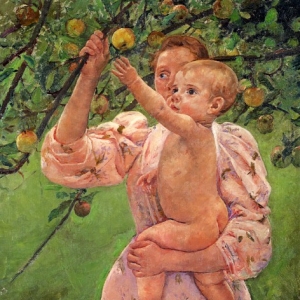 Кассат Мэри - Малышка тянется за яблоком