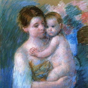 Кассат Мэри - Мать, держащая свое дитя на руках