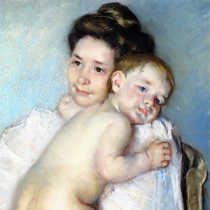 Кассат Мэри - Мама Берта держит на руках свое дитя