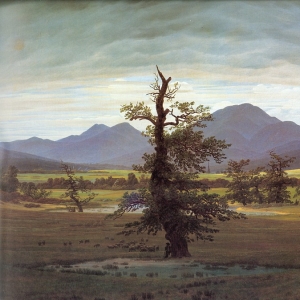 Каспар Давид Фридрих - Пейзаж с одиноким деревом