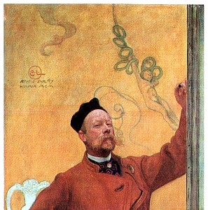 Карл Ларсон - Перед зеркалом, 1900
