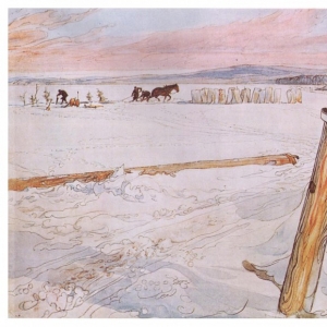 Карл Ларсон - Создание запаса льда, 1905