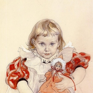 Карл Ларсон - Маленькая девочка с куклой