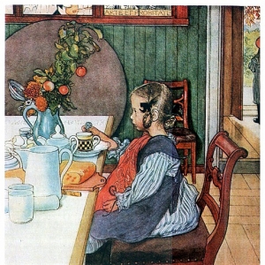 Карл Ларсон - Тем, кто поздно встает, за завтраком не везет, 1900
