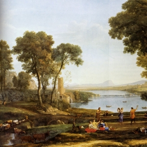 Клод Лоррен - Пейзаж со сценой обручения Исаака и Ревекки