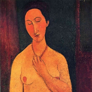 Амедео Модильяни - Обнаженная с ожерельем, 1917