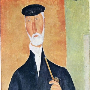 Амедео Модильяни - Мужчина с трубкой, 1918