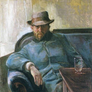 Эдвард Мунк - Портрет писателя Ханса Йегера, 1889