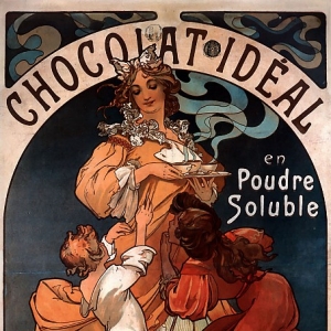 Муха Альфонс Мариа - Реклама шоколада Ideal, 1897