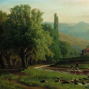 Орловский Владимир Донатович - Крымский летний пейзаж. 1870