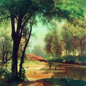 Орловский Владимир Донатович - Хаты в лесу. Тишина. 1890