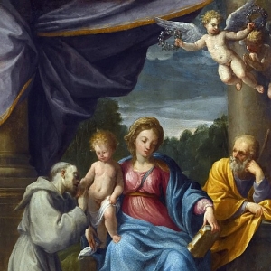 Рени Гвидо - Святое Семейство со святым Франциском