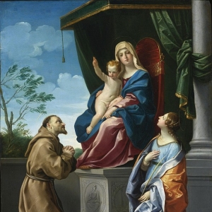 Рени Гвидо - Мадонна с Младенцем на троне сосвятыми Франциском и Екатериной