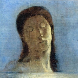 Одилон Редон - С закрытыми глазами, 1890