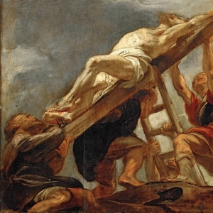 Рубенс Питер Пауль - Воздвижение креста (эскиз для погибшей фрески иезуитской церкви Антверпена)