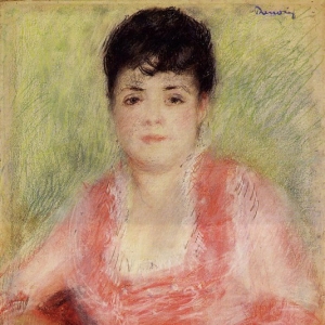 Ренуар Пьер Огюст - Портрет женщины в красном платье