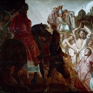 Рембрандт Харменс ван Рейн - Побиение камнями святого Стефана
