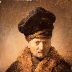 Рембрандт Харменс ван Рейн - Портрет отца в шерстяном пальто