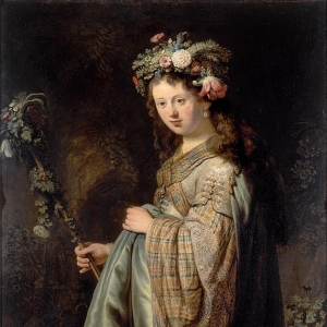 Рембрандт Харменс ван Рейн - Портрет Саскии в образе Флоры